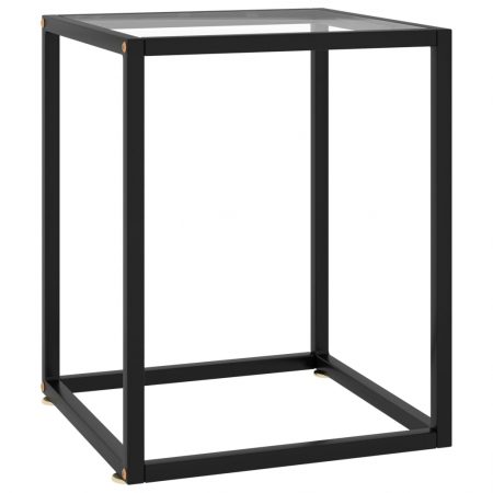 Bild på vidaXL Soffbord svart med härdat glas 40x40x50 cm