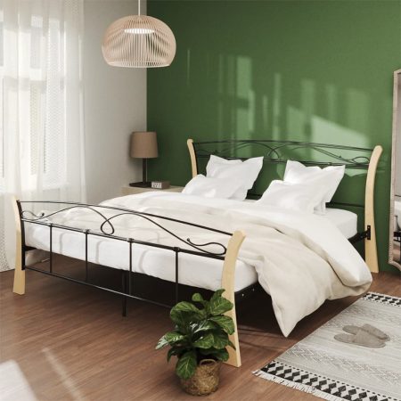 Bild på vidaXL Sängram svart metall 160x200 cm