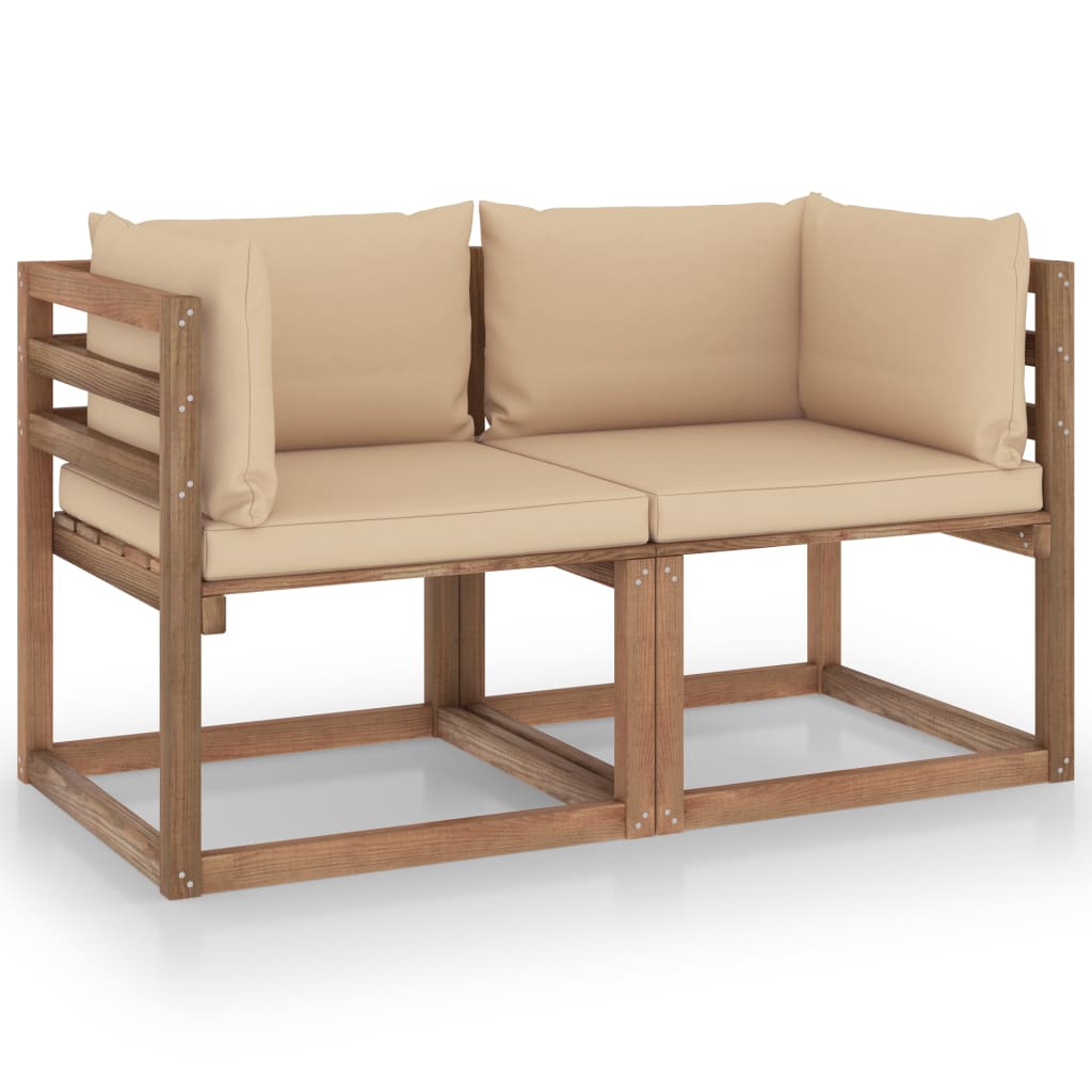 8720286322758_a_en_hd_1 Bild på vidaXL Pallsoffa 2-sits med beige dynor furu