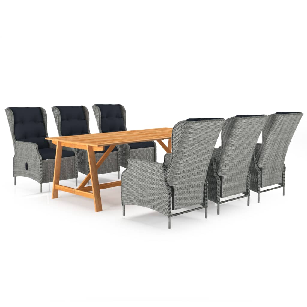 8720286337134_a_en_hd_1 Bild på vidaXL Matgrupp för trädgården 7 delar ljusgrå