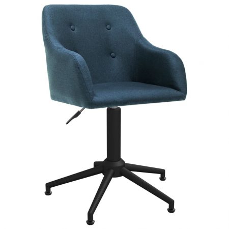 Bild på vidaXL Snurrbar kontorsstol blå tyg