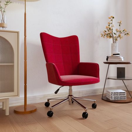 Bild på vidaXL Vilstol vinröd tyg