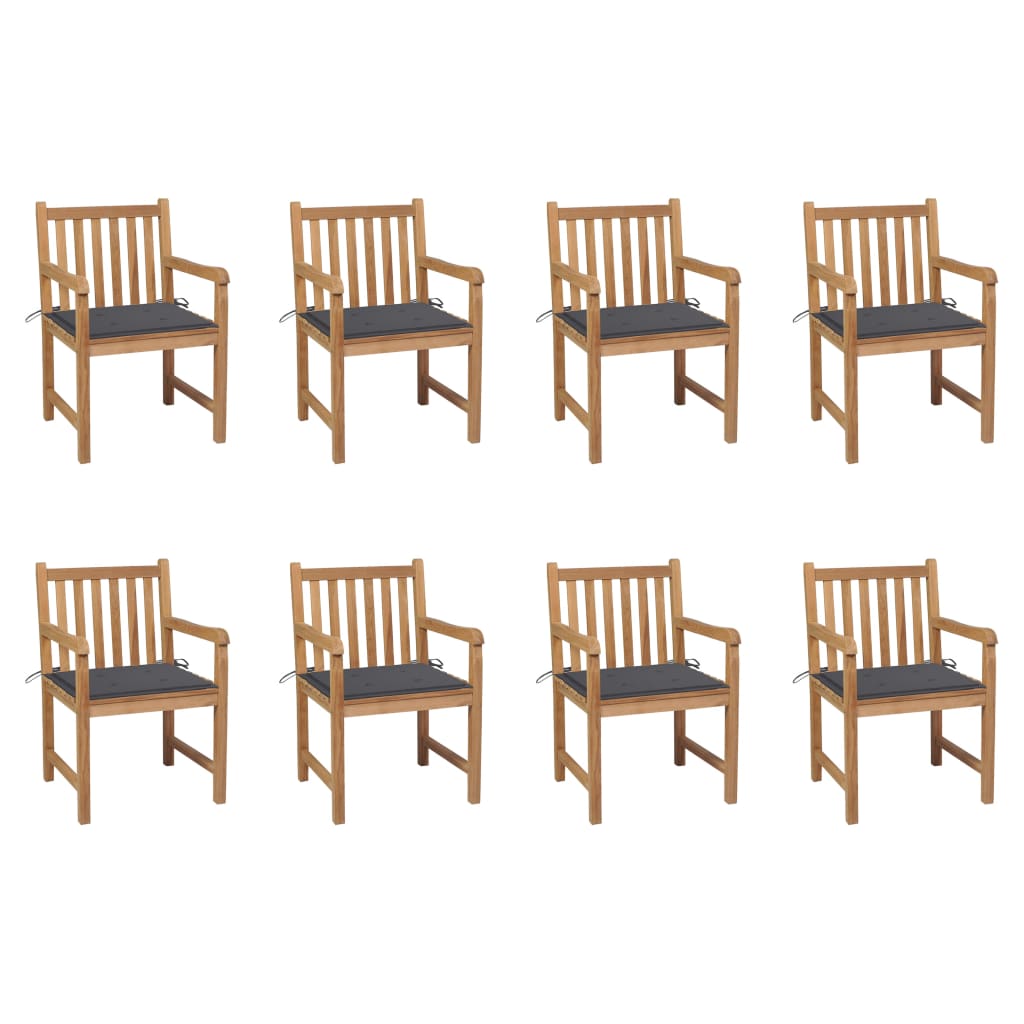 8720286448274_a_en_hd_1 Bild på vidaXL Trädgårdsstolar 8 st med antracita dynor massiv teak
