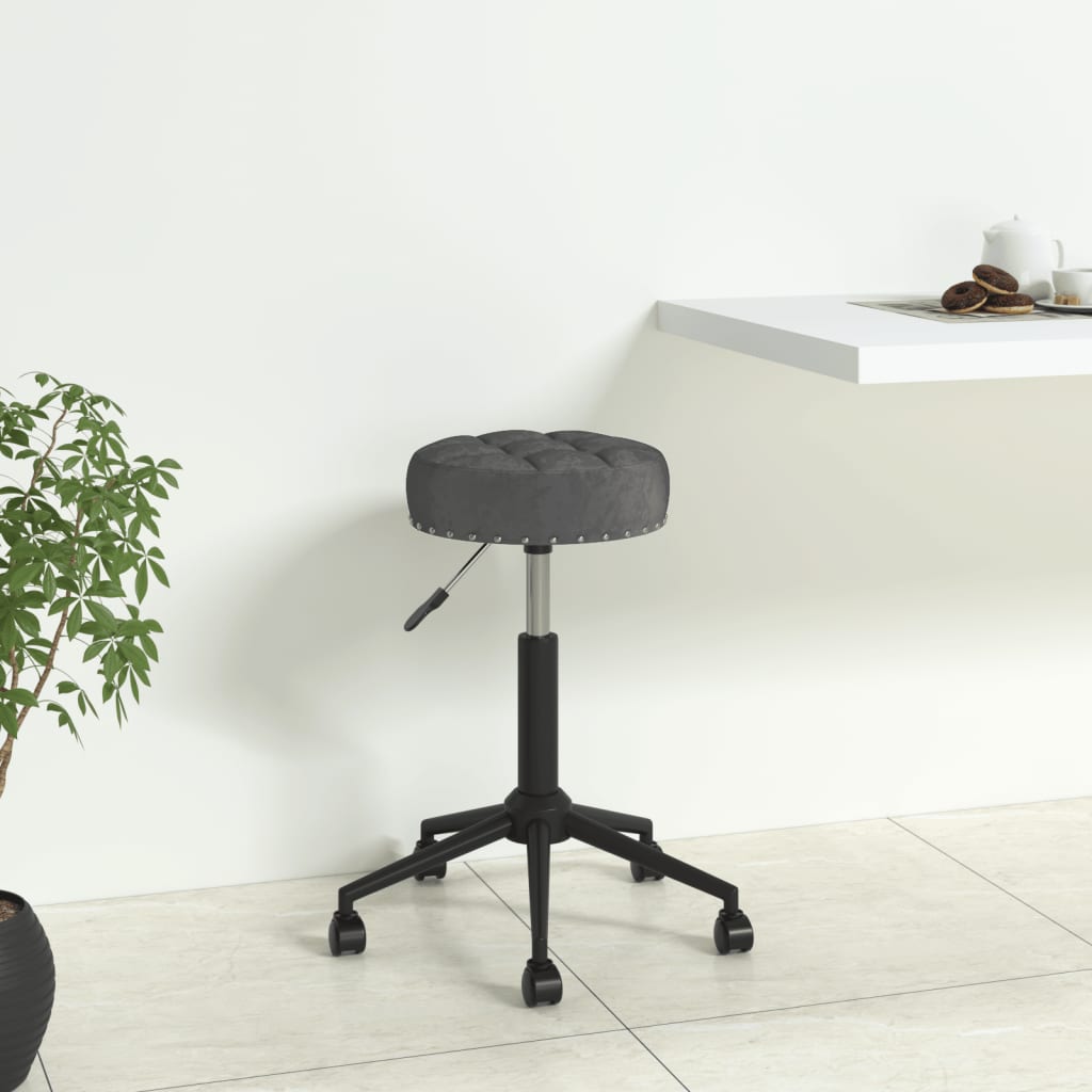 8720286514290_m_en_hd_1 Bild på vidaXL Snurrbar kontorsstol mörkgrå sammet