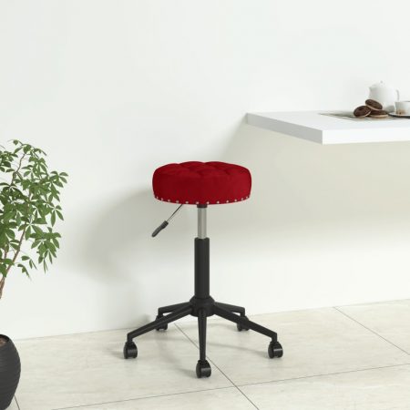 Bild på vidaXL Snurrbar kontorsstol vinröd sammet