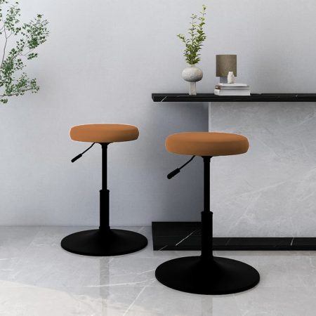 Bild på vidaXL Matstolar 2 st brun sammet