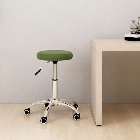 Bild på vidaXL Snurrbar kontorsstol ljusgrön sammet