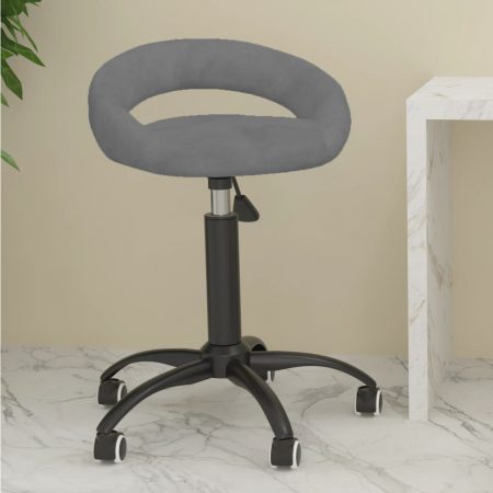 Bild på vidaXL Snurrbar kontorsstol ljusgrå sammet