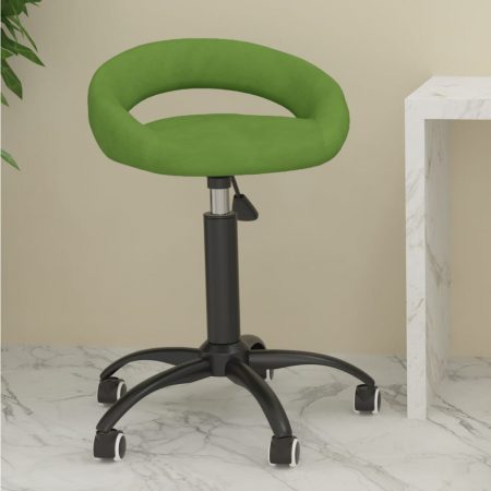 Bild på vidaXL Snurrbar kontorsstol ljusgrön sammet