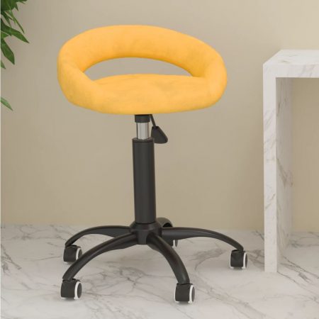 Bild på vidaXL Snurrbar kontorsstol senapsgul sammet