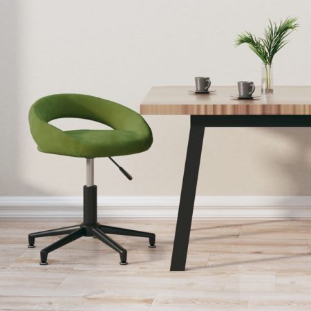 Bild på vidaXL Snurrbar kontorsstol ljusgrön sammet