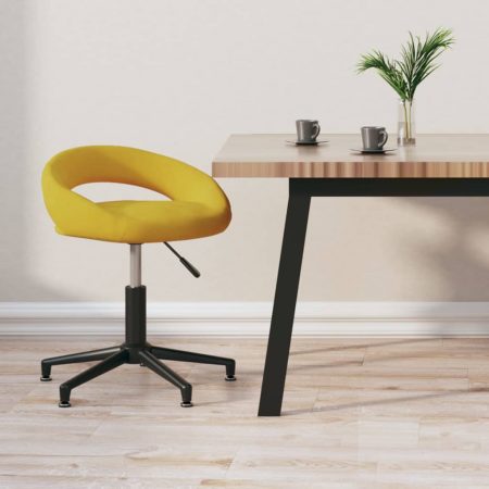 Bild på vidaXL Snurrbar kontorsstol senapsgul sammet
