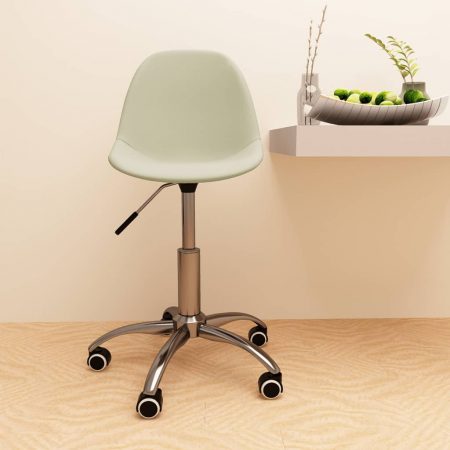 Bild på vidaXL Snurrbar kontorsstol gräddvit tyg