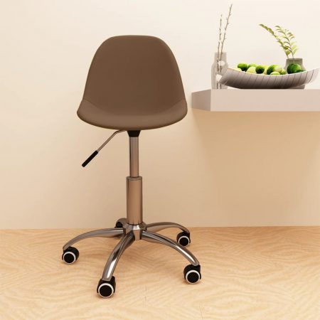 Bild på vidaXL Snurrbar kontorsstol brun tyg
