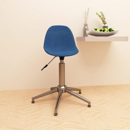 Bild på vidaXL Snurrbar kontorsstol blå tyg