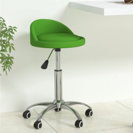 Bild på vidaXL Snurrbar matstol grön konstläder