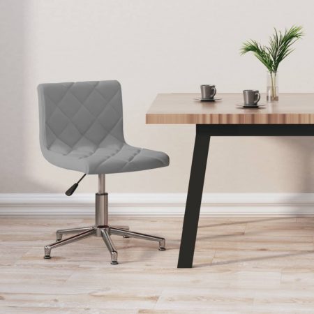 Bild på vidaXL Snurrbar kontorsstol ljusgrå sammet