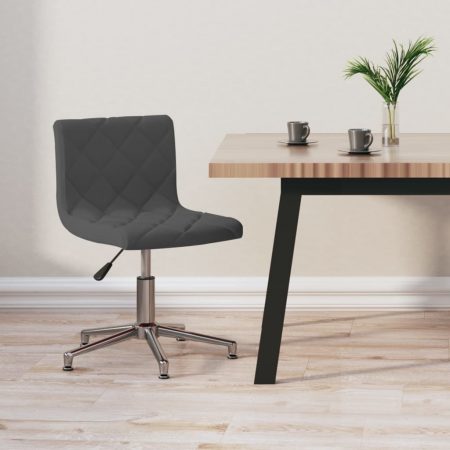 Bild på vidaXL Snurrbar kontorsstol mörkgrå sammet