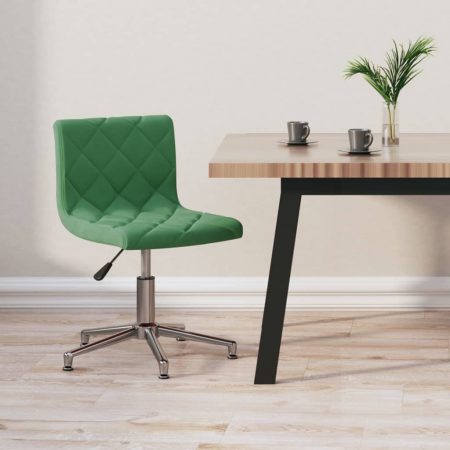 Bild på vidaXL Snurrbar kontorsstol mörkgrön sammet