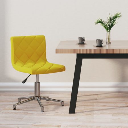 Bild på vidaXL Snurrbar kontorsstol senapsgul sammet