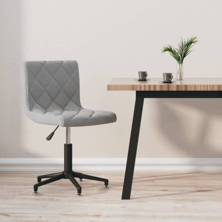 Bild på vidaXL Snurrbar kontorsstol ljusgrå sammet