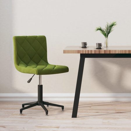 Bild på vidaXL Snurrbar kontorsstol ljusgrön sammet
