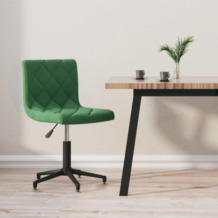 Bild på vidaXL Snurrbar kontorsstol mörkgrön sammet