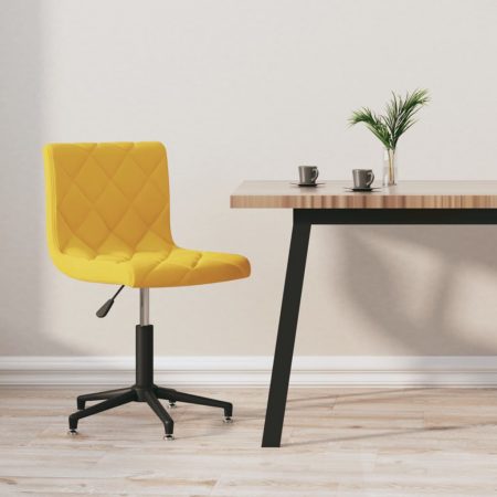 Bild på vidaXL Snurrbar kontorsstol senapsgul sammet
