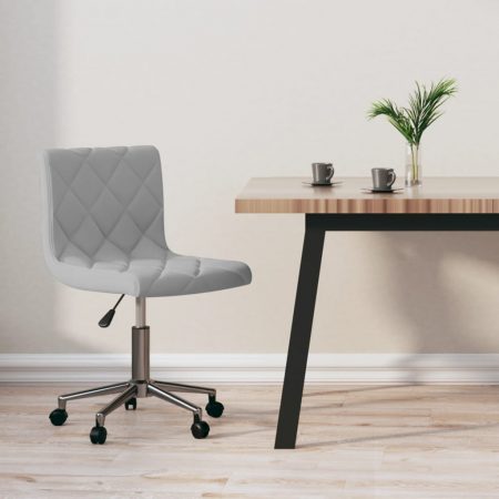 Bild på vidaXL Snurrbar kontorsstol ljusgrå sammet