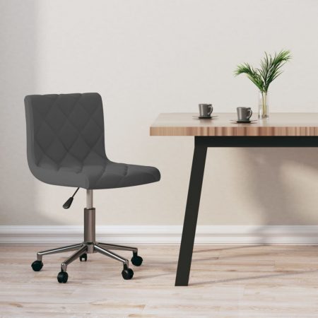 Bild på vidaXL Snurrbar kontorsstol mörkgrå sammet