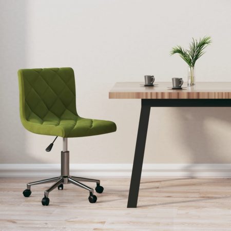 Bild på vidaXL Snurrbar kontorsstol ljusgrön sammet