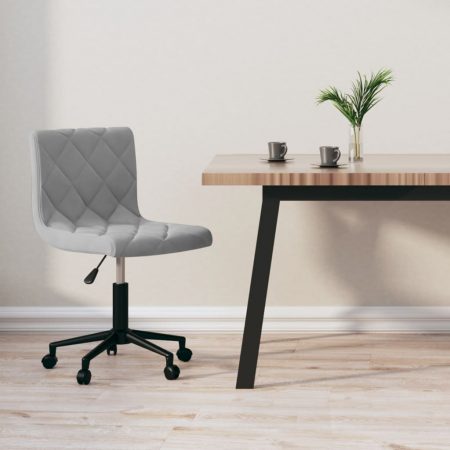 Bild på vidaXL Snurrbar kontorsstol ljusgrå sammet