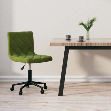 Bild på vidaXL Snurrbar kontorsstol ljusgrön sammet
