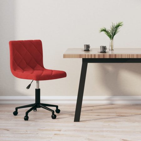 Bild på vidaXL Snurrbar kontorsstol vinröd sammet