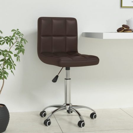 Bild på vidaXL Snurrbar kontorsstol brun konstläder