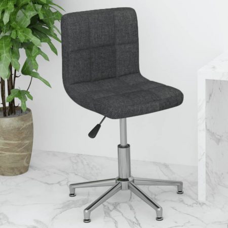 Bild på vidaXL Snurrbar kontorsstol mörkgrå tyg