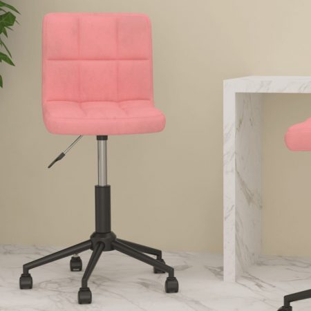 Bild på vidaXL Snurrbar kontorsstol rosa sammet