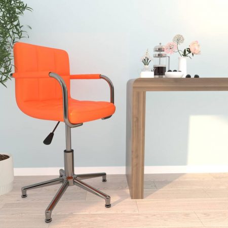 Bild på vidaXL Snurrbar kontorsstol orange konstläder