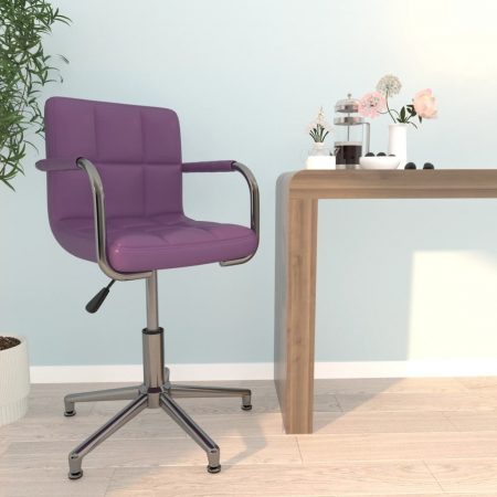 Bild på vidaXL Snurrbar kontorsstol lila konstläder