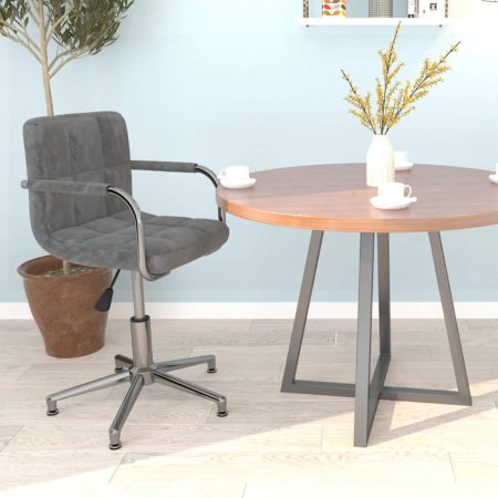 Bild på vidaXL Snurrbar kontorsstol ljusgrå sammet