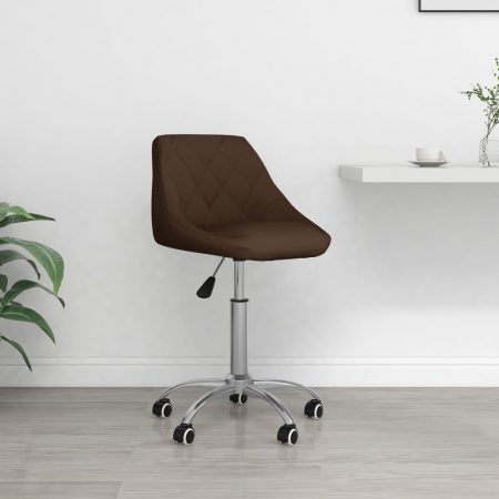 Bild på vidaXL Snurrbar kontorsstol brun konstläder
