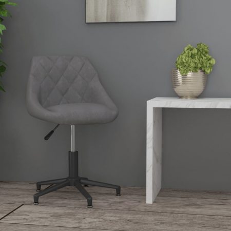 Bild på vidaXL Snurrbar kontorsstol ljusgrå sammet
