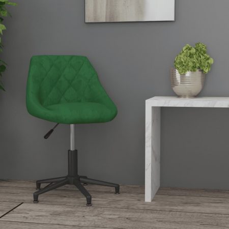 Bild på vidaXL Snurrbar kontorsstol mörkgrön sammet