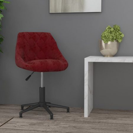 Bild på vidaXL Snurrbar kontorsstol vinröd sammet