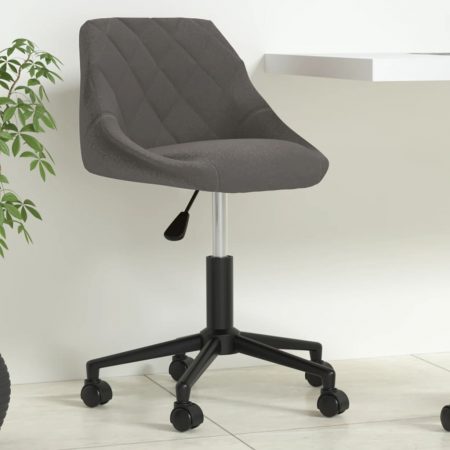 Bild på vidaXL Snurrbar kontorsstol mörkgrå sammet
