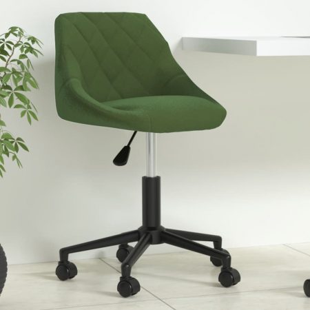 Bild på vidaXL Snurrbar kontorsstol mörkgrön sammet