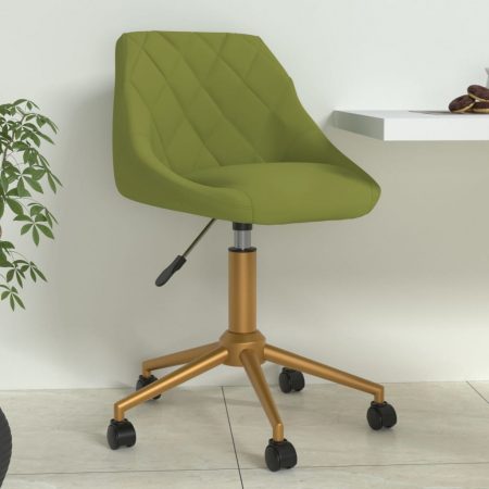 Bild på vidaXL Snurrbar matstol ljusgrön sammet