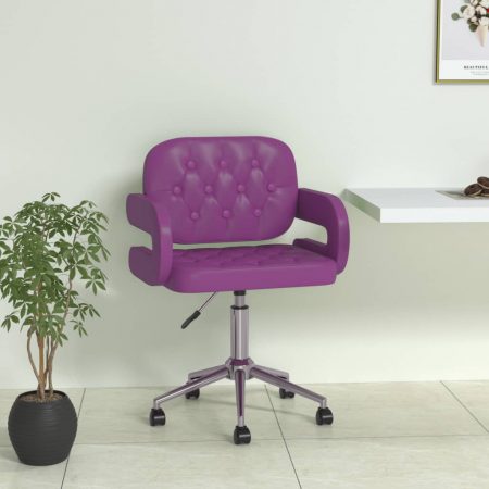 Bild på vidaXL Snurrbar matstol lila konstläder