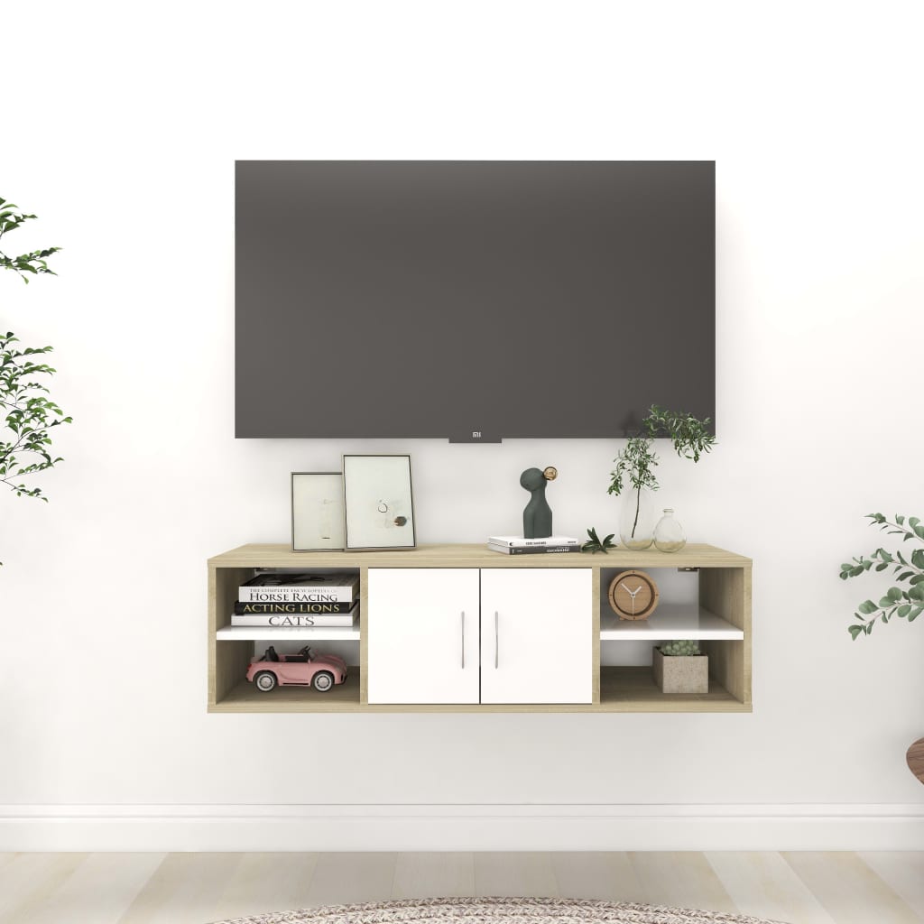 8720286541838_m_en_hd_1 Bild på vidaXL Vägghylla sonoma-ek och vit 102x30x29 cm spånskiva