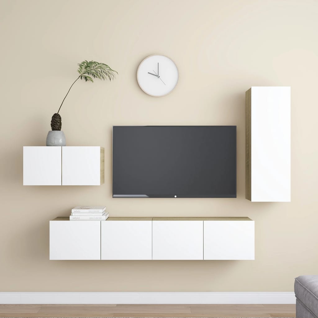 8720286574966_m_en_hd_1 Bild på vidaXL TV-skåp 4 delar vit och sonoma-ek spånskiva